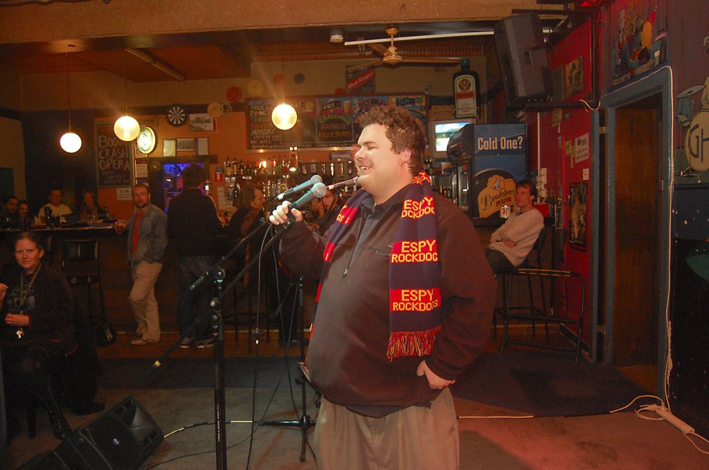 Me singing karaoke