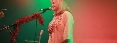 Denise Scott introducing the show at the Northcote Social Club 18/12/2018