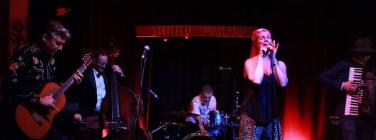 Michael Simic and friends with Anuska at the Spotted Mallard 21/02/20