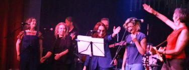Angie Hart, Barb Waters, Kerri Simpson, Celia Church and Sarah Carroll at Brunswick Ballroom 14/05/23