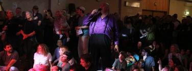 Uncle Kutcha Edwards and audience at Estonian House 24/08/24